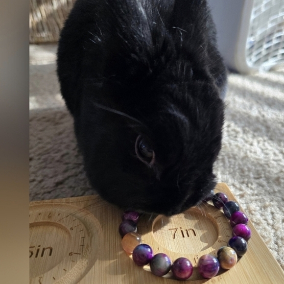 10mm Natural Blue Cat Eye - Picture 8 of 11